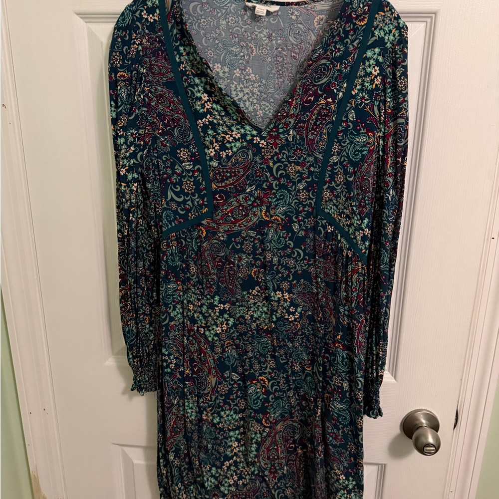 Seraphine Teal & Pink Floral Blouse